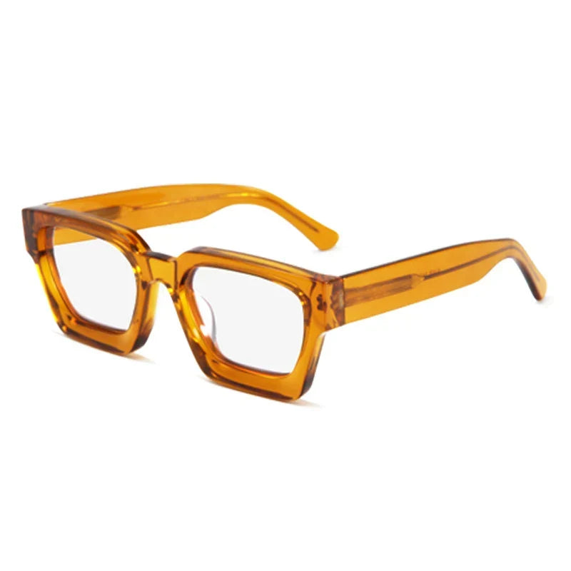 Montura de gafas cuadrada de acetato grueso vintage | Multicolor