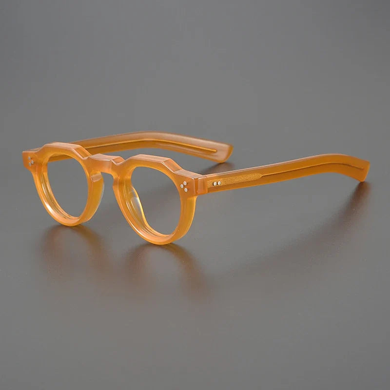 Montura de gafas vintage pequeña y redonda de acetato