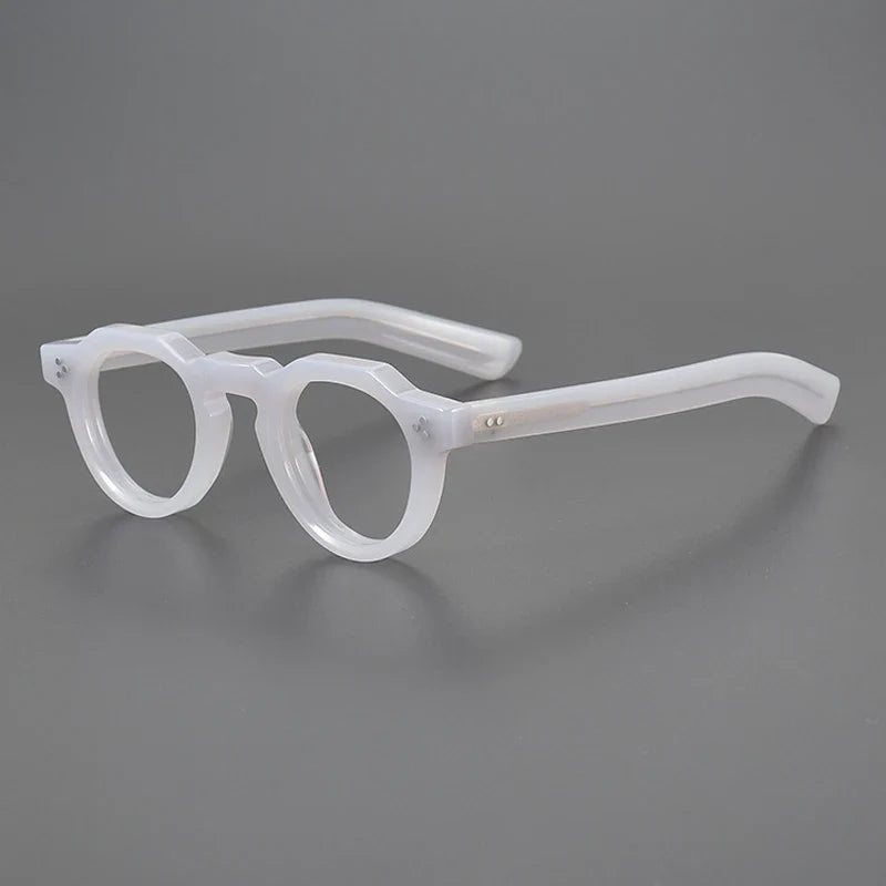 Montura de gafas vintage pequeña y redonda de acetato
