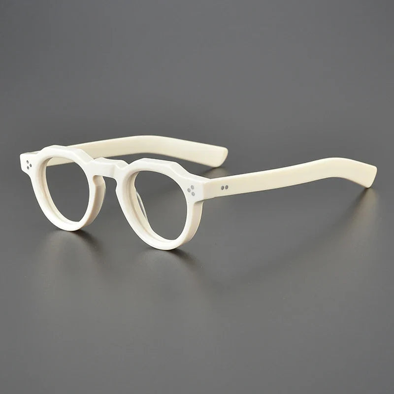 Montura de gafas vintage pequeña y redonda de acetato