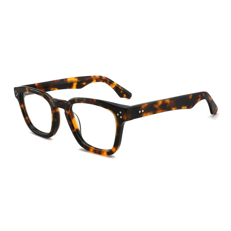 Montura de gafas graduadas vintage cuadrada de acetato | Ajuste ligero hecho a mano