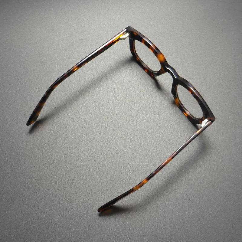 Montura de gafas graduadas vintage, cuadrada, hecha a mano en acetato y de ajuste ligero