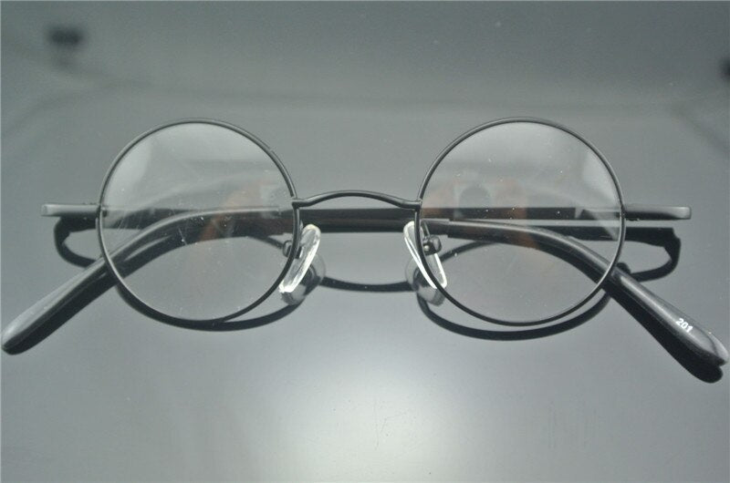 Monturas de gafas vintage de metal, estilo John Lennon, redondas y pequeñas de 38 mm con bisagras de res orte