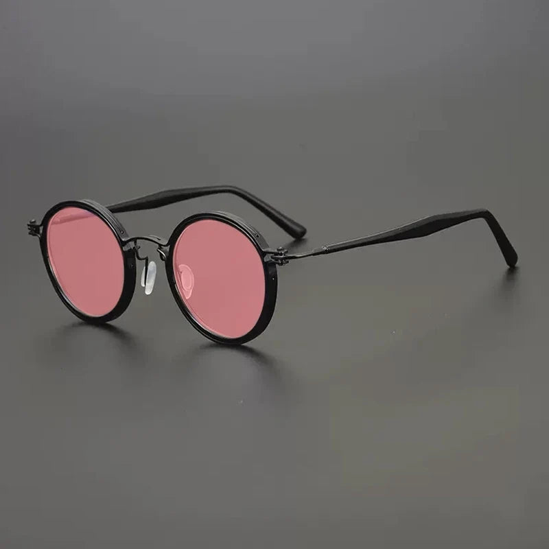 Gafas de sol redondas vintage polarizadas con protección UV400 y detalle de titanio