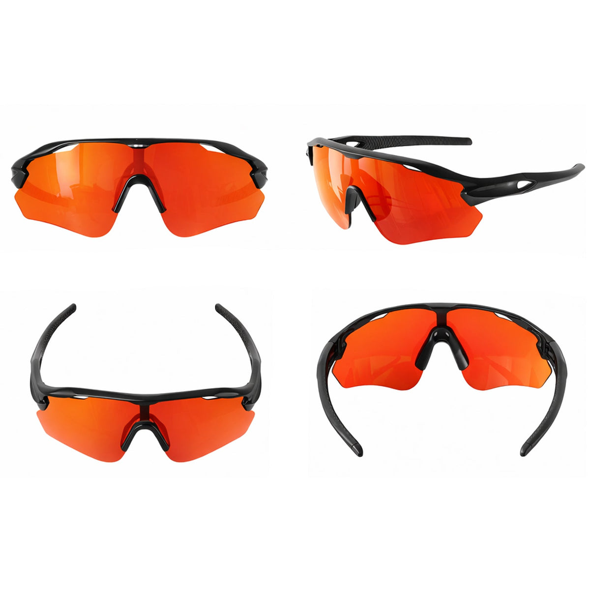 Gafas de sol deportivas TR90 de media montura a prueba de viento para ciclismo, senderismo y uso al aire libre