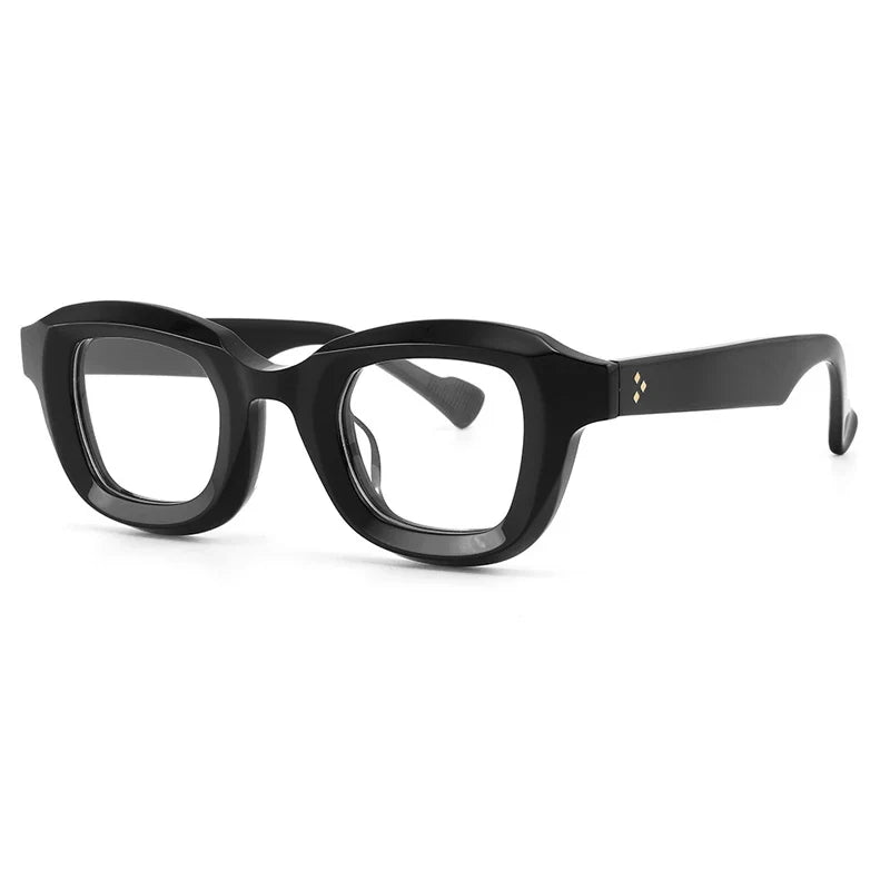 Montura geométrica de acetato