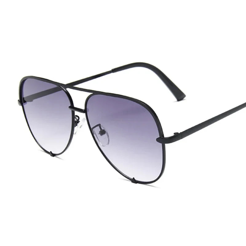 Gafas de sol tipo aviador con montura de aleación y lentes degradadas de espejo