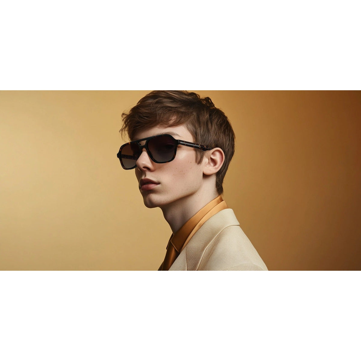 Gafas de sol tipo piloto de acetato carey polarizadas con protección UV400