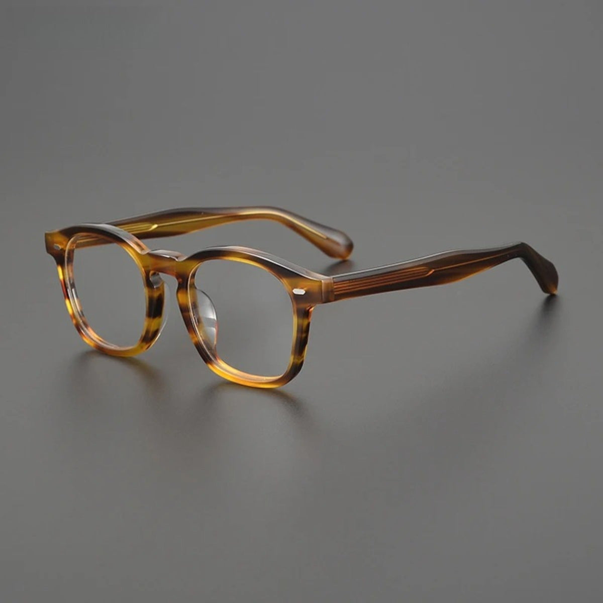 Gafas cuadradas de acetato color ámbar