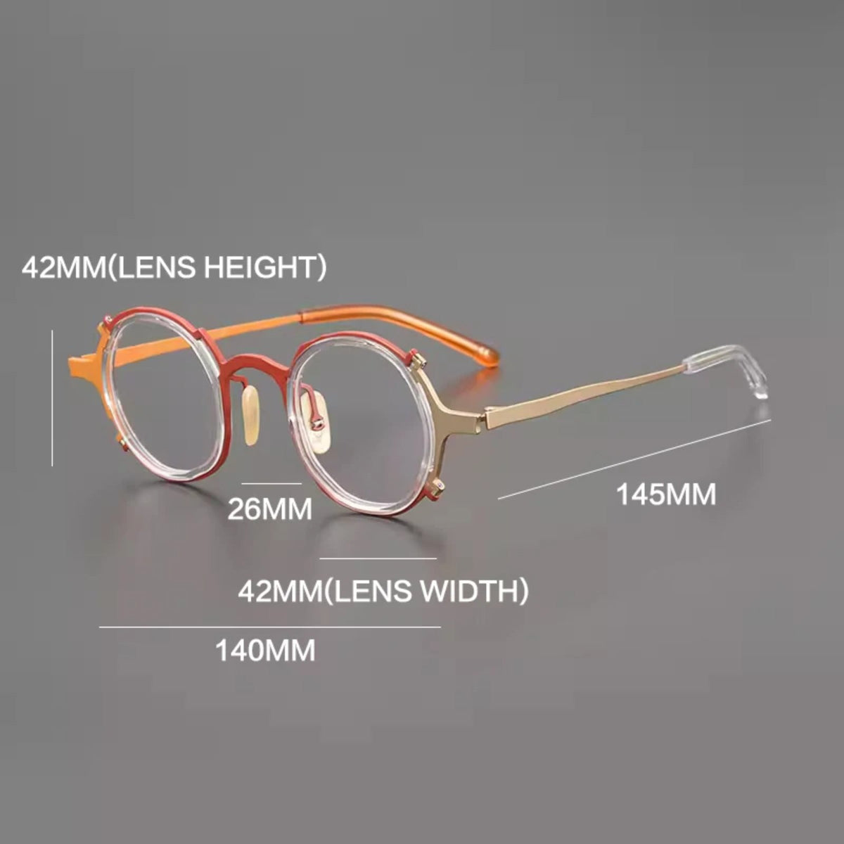 Gafas redondas retro de titanio