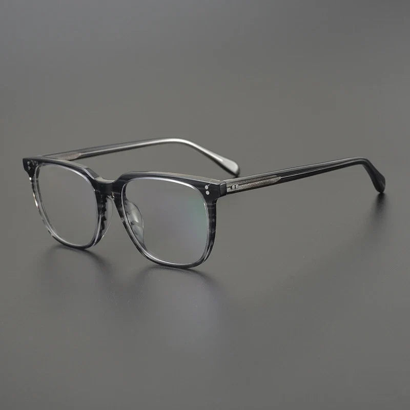Gafas cuadradas de acetato color azul cristal