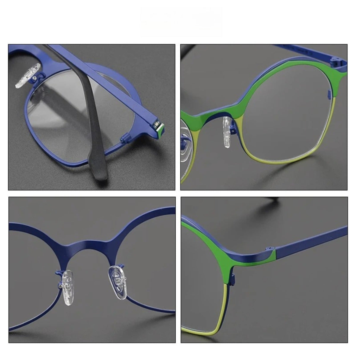 Gafas Panto de titanio mate