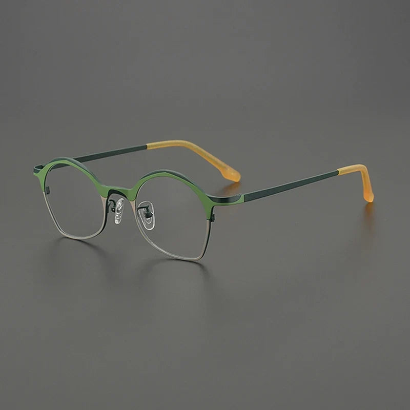 Gafas Panto de titanio mate