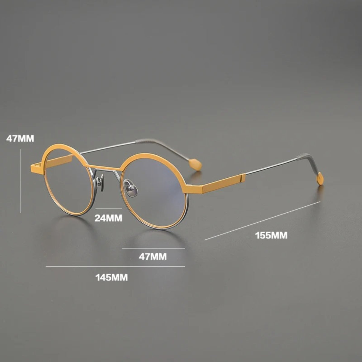 Gafas redondas de titanio ultraligeras