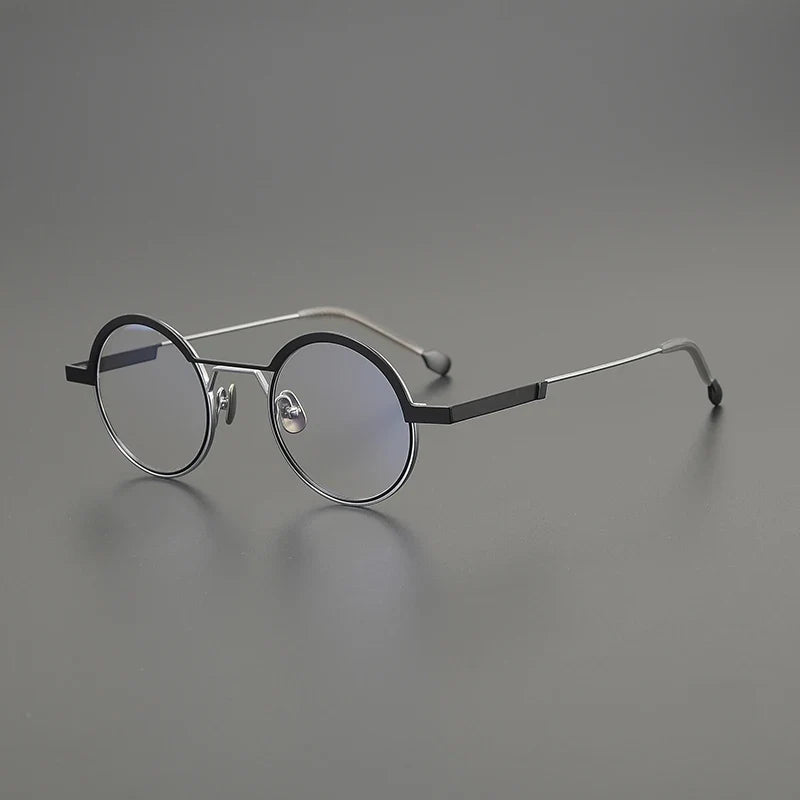 Gafas redondas de titanio ultraligeras