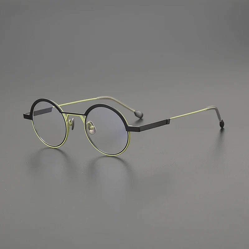 Gafas redondas de titanio ultraligeras