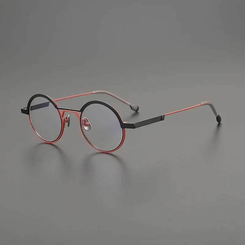 Gafas redondas de titanio ultraligeras