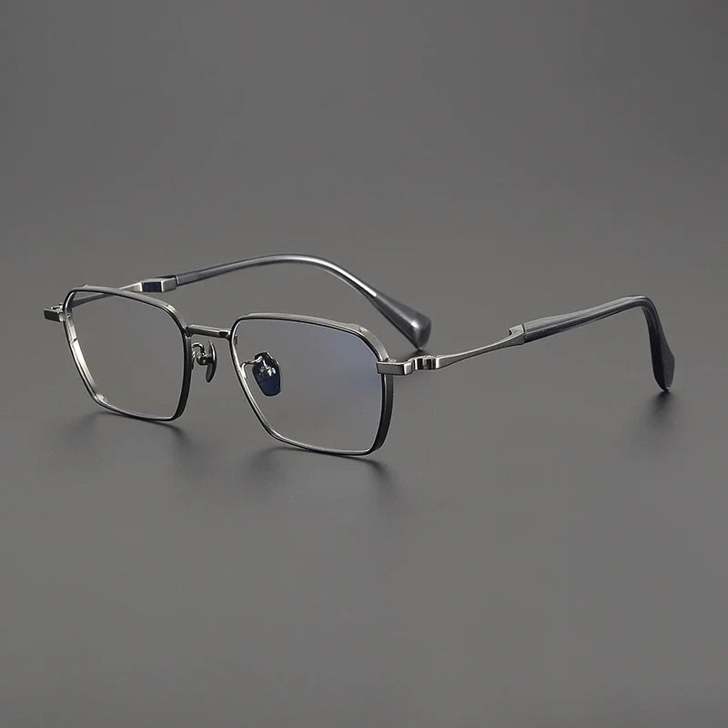 Gafas cuadradas grandes de titanio