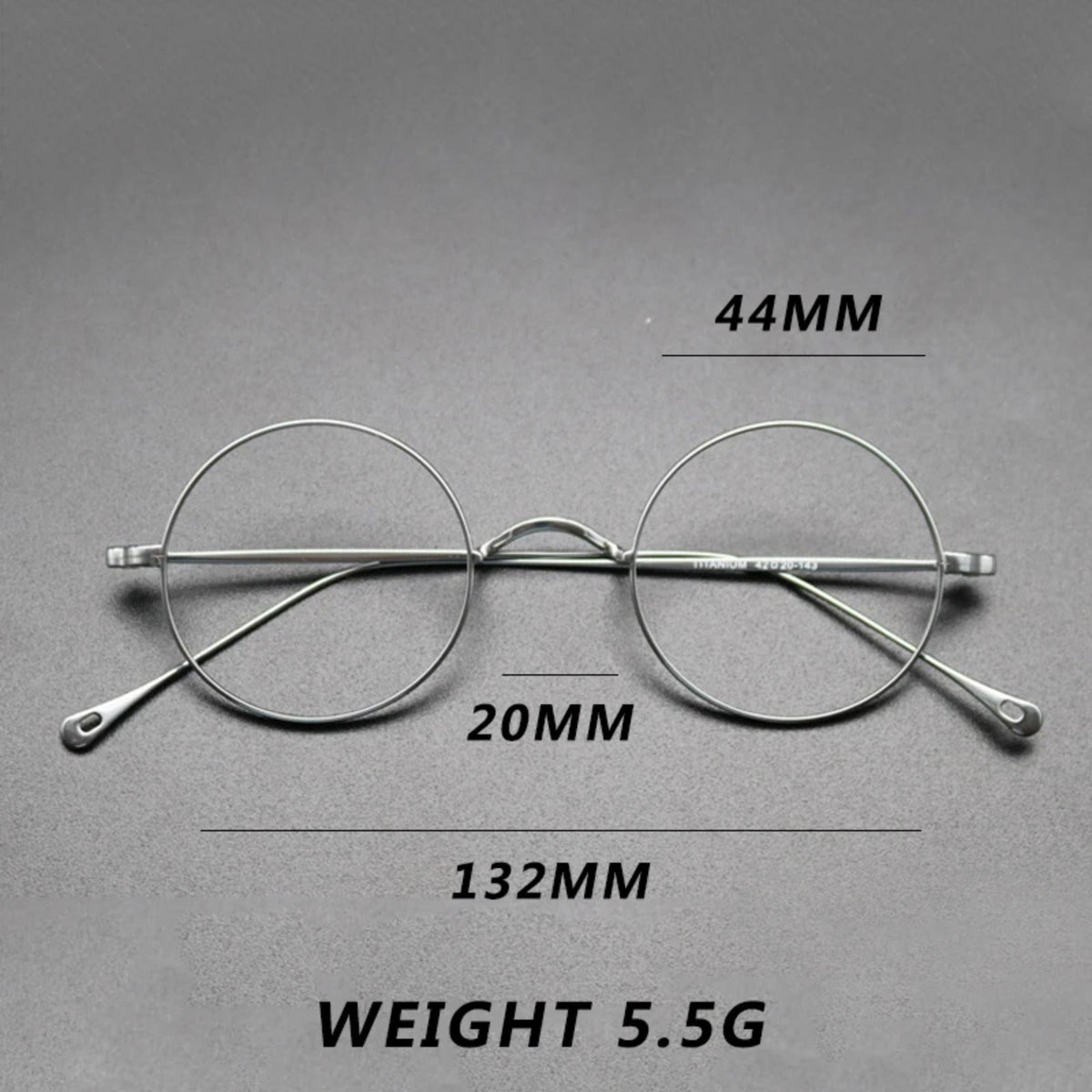 Gafas redondas de titanio de tamaño pequeño