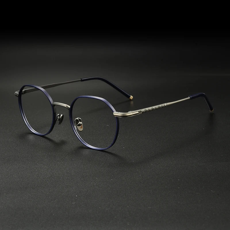 Gafas redondas de titanio japonés