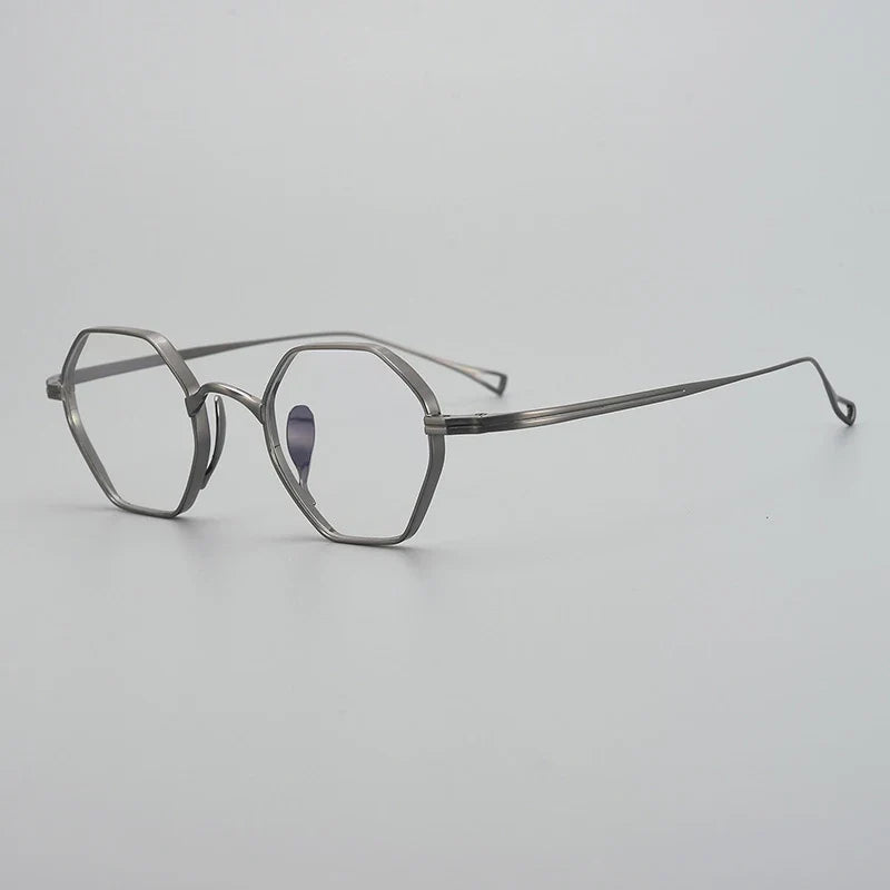 Gafas redondas de titanio ultraligeras