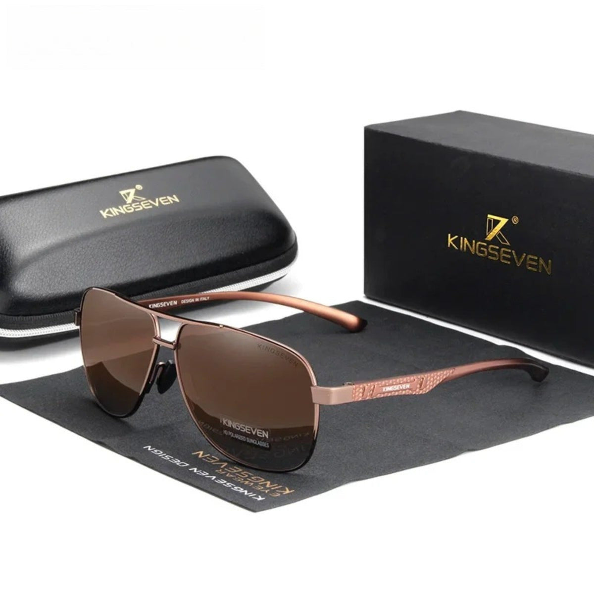 Gafas de sol polarizadas de aluminio tipo piloto con protección UV400