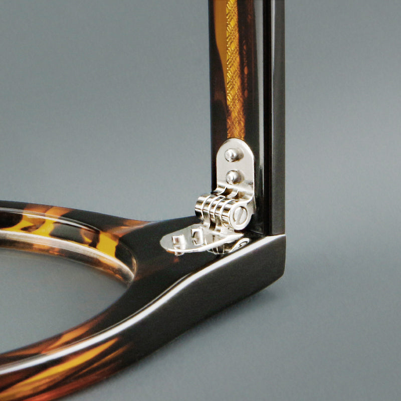 Monturas de gafas redondas de acetato con aros gruesos y varillas anchas rectas