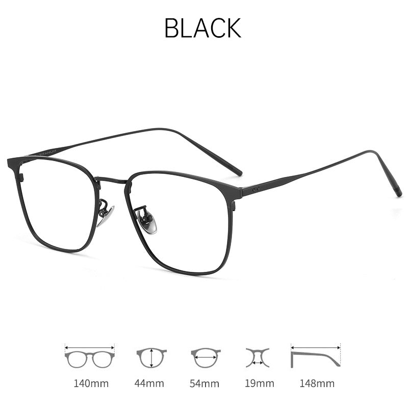 Monturas de gafas rectangulares hechas a mano, de aro completo fino y con plaquetas nasales