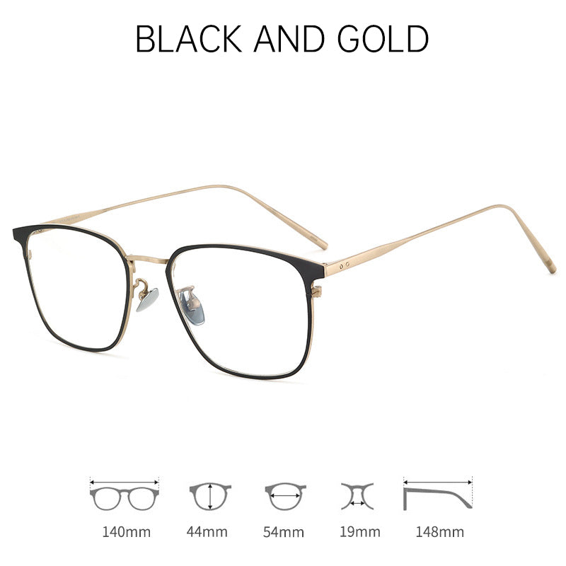Monturas de gafas rectangulares hechas a mano, de aro completo fino y con plaquetas nasales