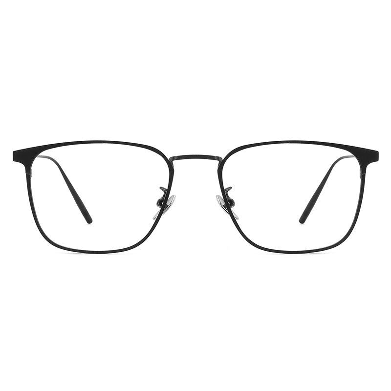 Monturas de gafas rectangulares hechas a mano, de aro completo fino y con plaquetas nasales