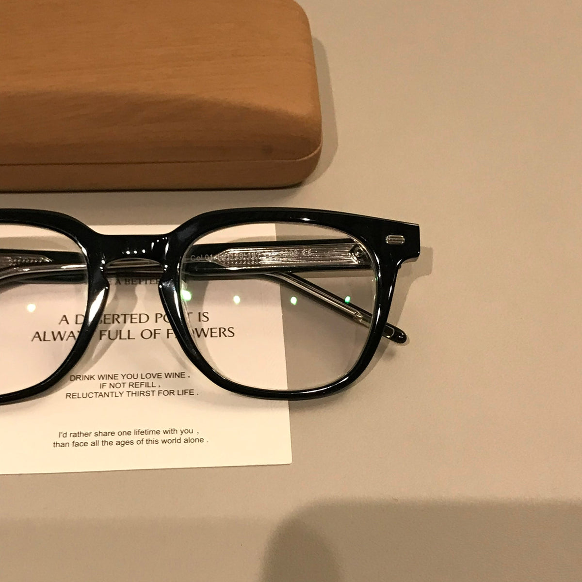 Montura de gafas rectangular de borde grueso para hombre, negra
