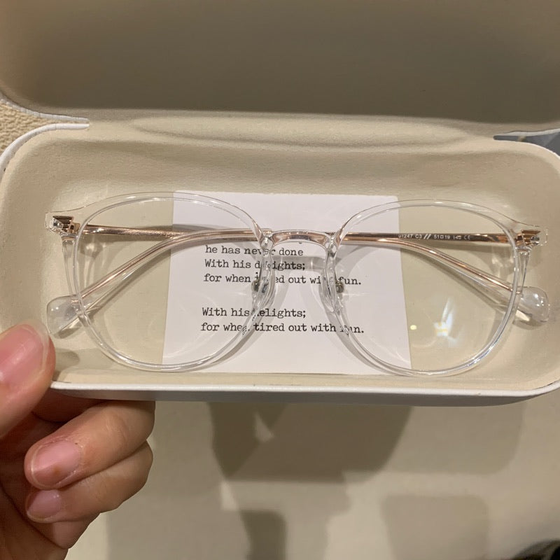 Montura de gafas redondas clásicas con puente estilo cerradura, cinco colores de montura