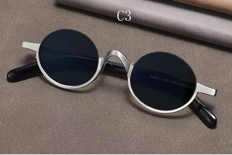
Gafas de sol ovaladas retro polarizadas | Titanio puro | Marrón oscuro