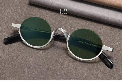 
Gafas de sol ovaladas retro polarizadas | Titanio puro | Marrón oscuro - Imagen 9