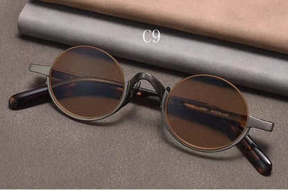 
Gafas de sol ovaladas retro polarizadas | Titanio puro | Marrón oscuro - Imagen 14