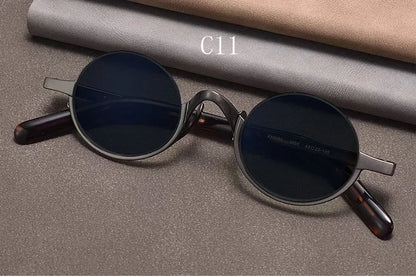 
Gafas de sol ovaladas retro polarizadas | Titanio puro | Marrón oscuro - Imagen 16