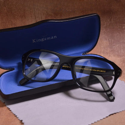 
Gafas rectangulares de acetato retro: estilo inspirado en Kingsman - Imagen 2
