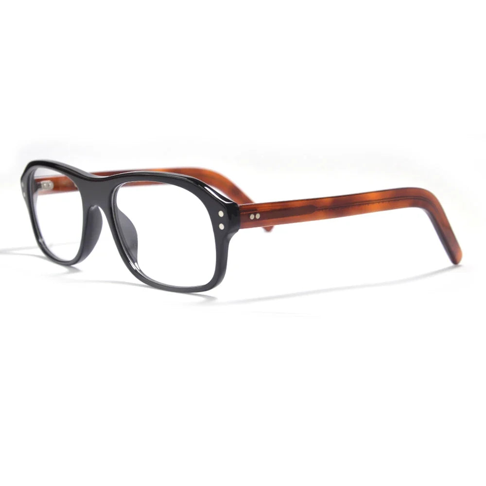 
Gafas rectangulares de acetato retro: estilo inspirado en Kingsman