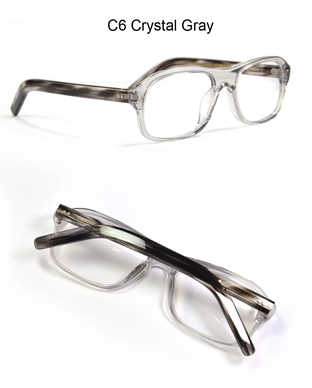
Gafas rectangulares de acetato retro: estilo inspirado en Kingsman - Imagen 8