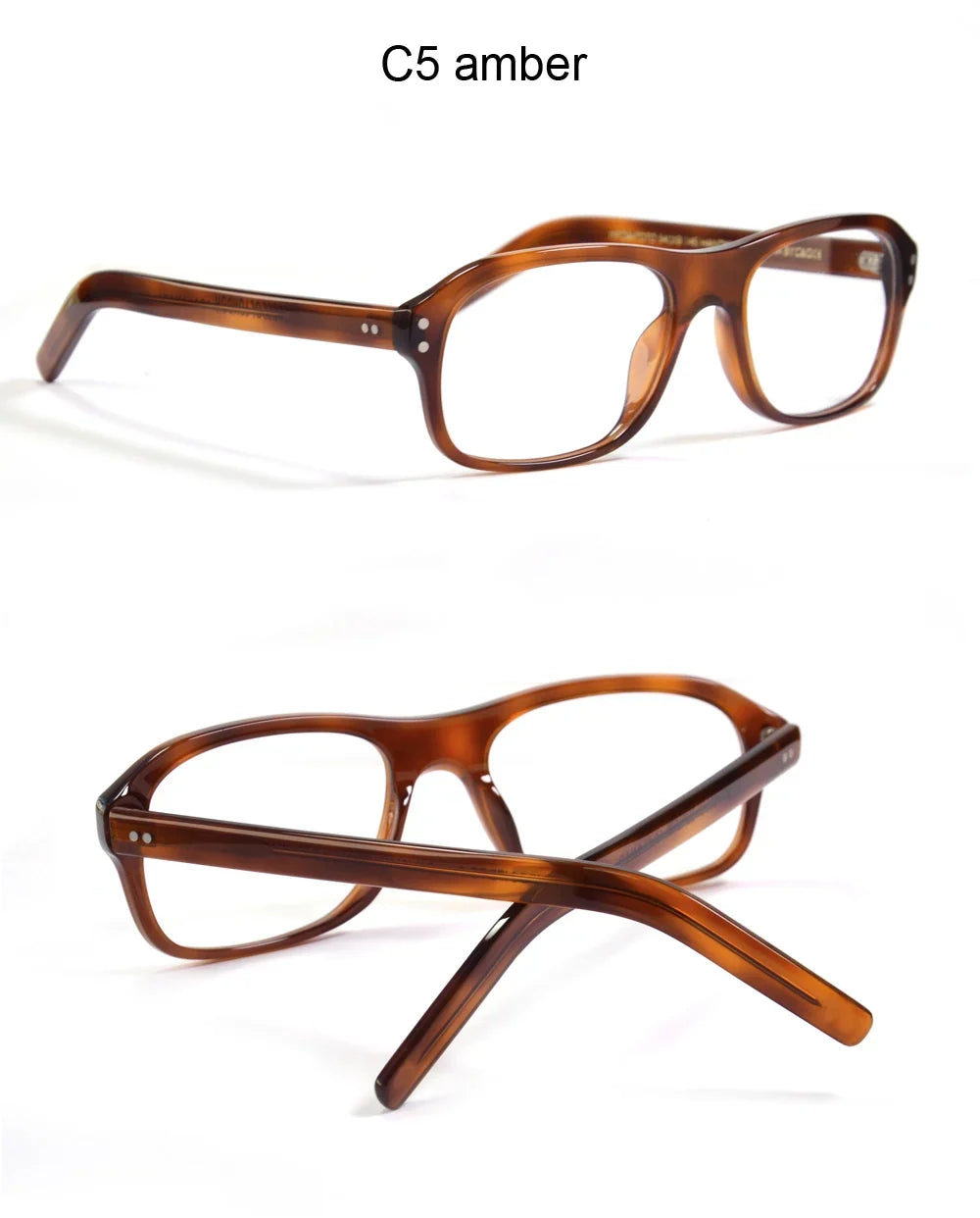 
Gafas rectangulares de acetato retro: estilo inspirado en Kingsman