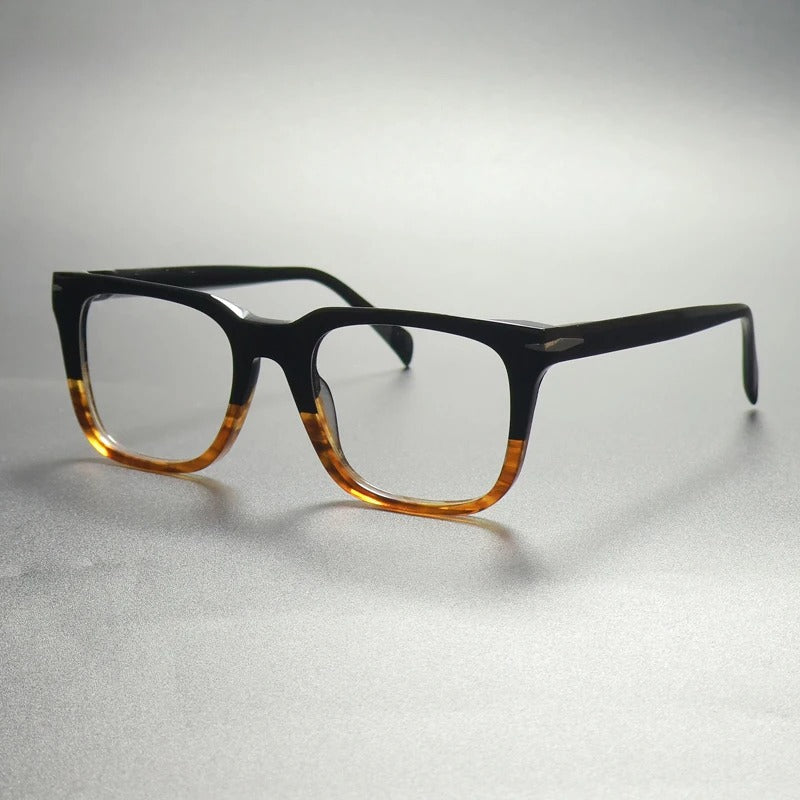 
Montura de gafas vintage de acetato bicolor – Negro y carey