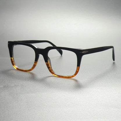 
Montura de gafas vintage de acetato bicolor – Negro y carey - Imagen 3
