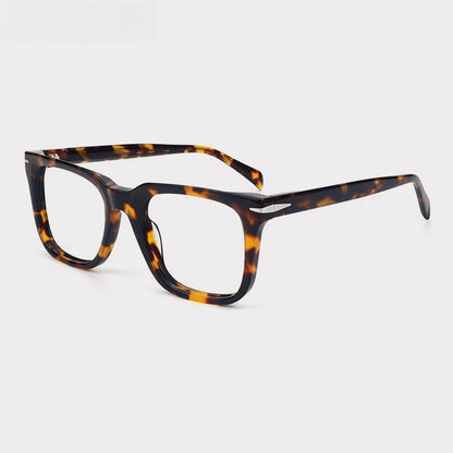
Montura de gafas vintage de acetato bicolor – Negro y carey - Imagen 4