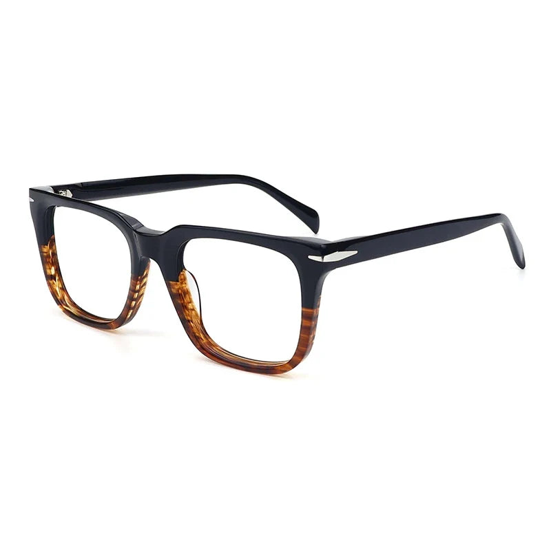 
Montura de gafas vintage de acetato bicolor – Negro y carey