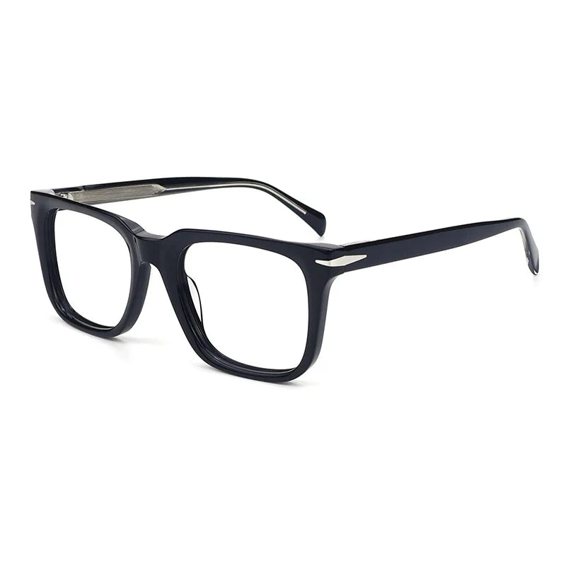 
Montura de gafas vintage de acetato bicolor – Negro y carey - Negro