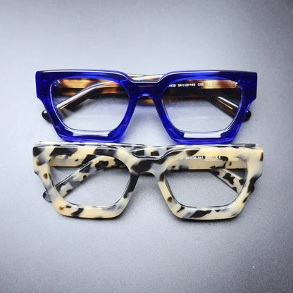
Montura de gafas cuadrada de acetato grueso vintage | Multicolor - Imagen 4