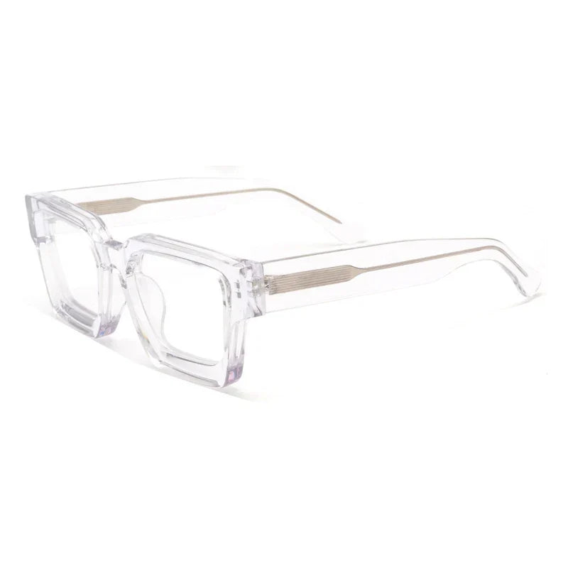 
Montura de gafas cuadrada de acetato grueso vintage | Multicolor - Transparente