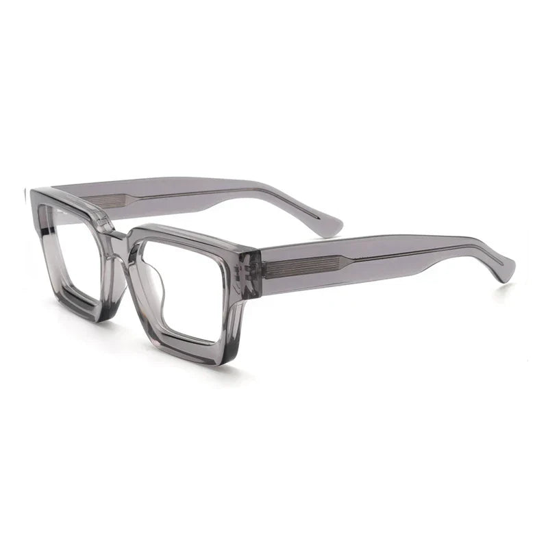 
Montura de gafas cuadrada de acetato grueso vintage | Multicolor - Gris