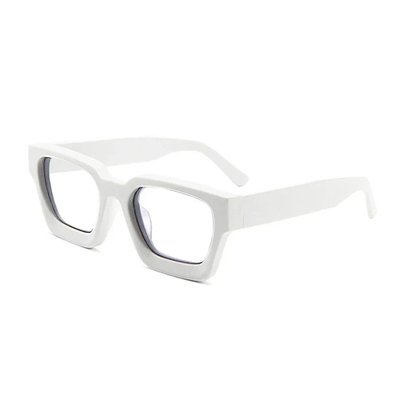 
Montura de gafas cuadrada de acetato grueso vintage | Multicolor - Blanco