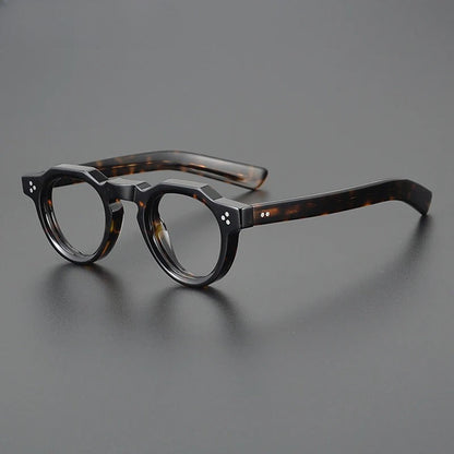 
Montura de gafas vintage pequeña y redonda de acetato - Imagen 2